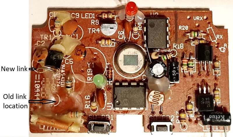 Modified PCB front view
