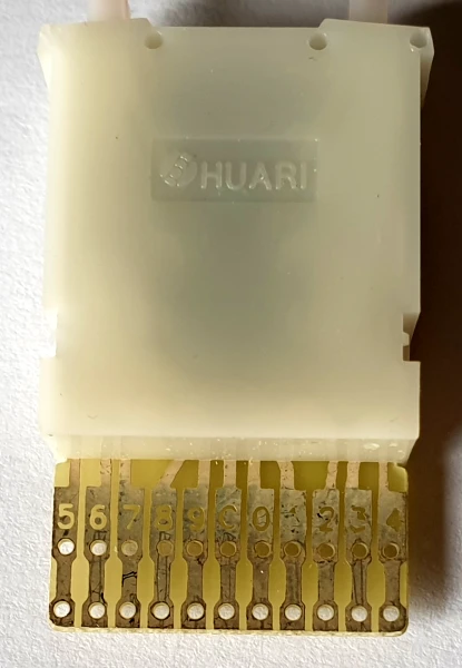 Rear of module showing PCB and pins