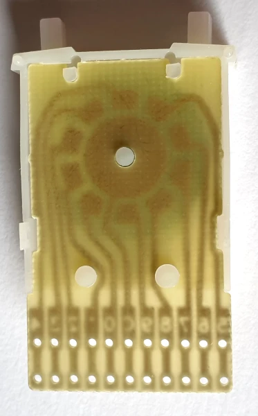 Back of single module, showing tracks